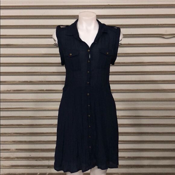 🛍️L8teR navy blue dress size Large - Picture 1 of 5